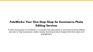 Ecommerce Product Photo Editing Service
