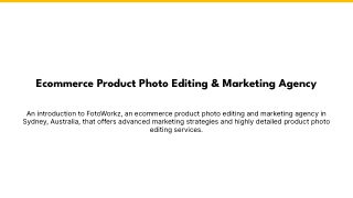 eCommerce Product Photo Editing & Ecommerce Marketing Agency