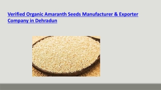 Verified Organic Amaranth Seeds Manufacturer & Exporter Company in Dehradun