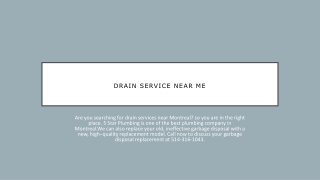 Drain Service Near Me