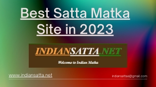 Best Satta Matka Site in 2023