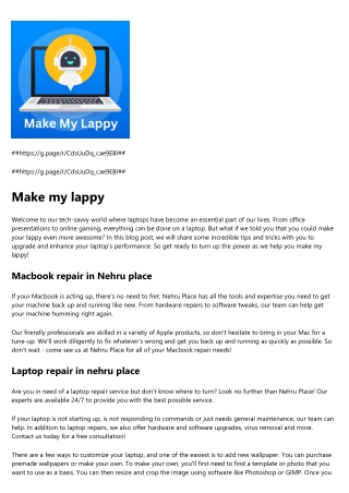 Make my lappy