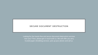 Secure Document Destruction