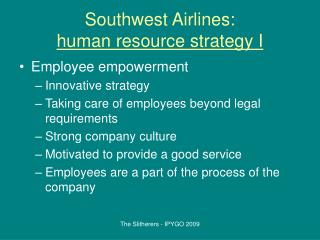 airlines southwest strategy resource human presentation ppt powerpoint
