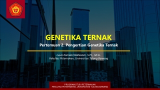 Pengertian Genetika Ternak - Materi Genetika Ternak Fakultas Peternakan