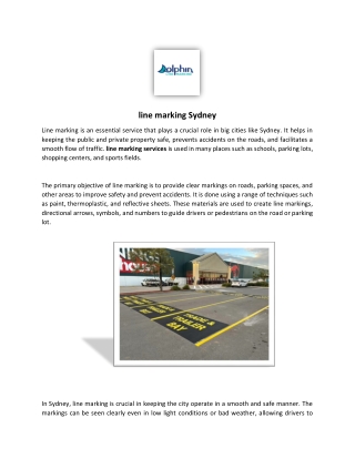 Line Marking Sydney - Dolphin Line Marking