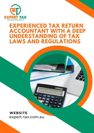 Experienced Tax Return Accountant With a Deep Understanding of Tax Laws and Regulations