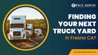 Finding your next Truck Yard in Fresno CA