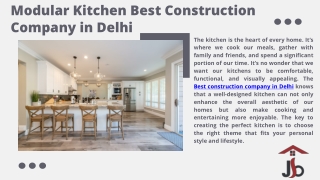 Modular Kitchen Best Construction Company in Delhi