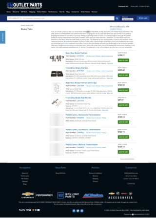 Brake Pads parts in Michigan
