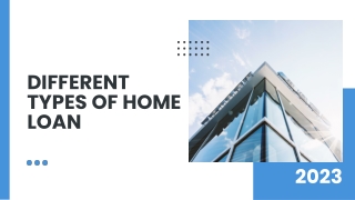 Different Types of Home Loan