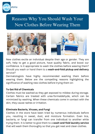 Reasons Why You Should Wash Your New Clothes Before Wearing Them