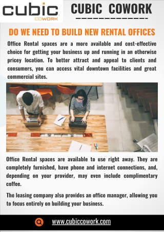 Do We Need to Build New Office Rental Woodlands | Cubic CoWork