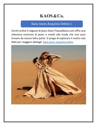 Kaos Jeans Acquista Online | Kaosalbano.com