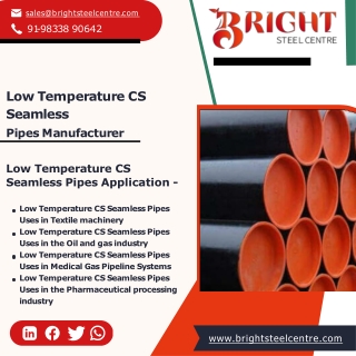 Low Temperature CS Seamless Pipe | Carbon Steel IBR Approved Pipes | Stainless S