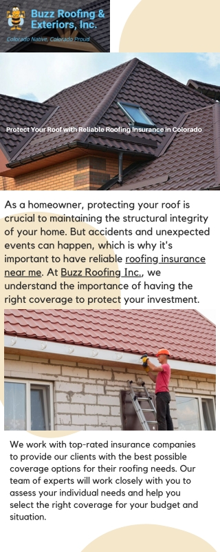 Roofing Insurance Near me || At Buzz Roofing Inc.