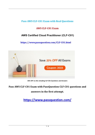 AWS Certified Cloud Practitioner CLF-C01 Dumps Updated 2023