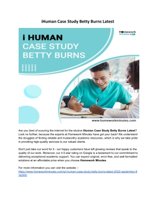 iHuman Case Study Betty Burns Latest