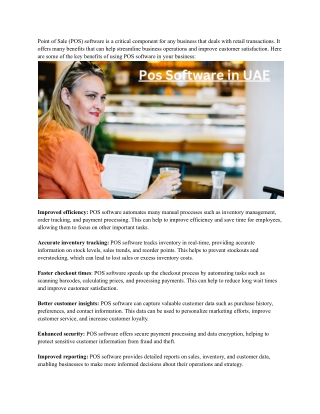 Pos Software in UAE