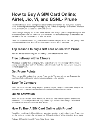 How to Buy A SIM Card Online