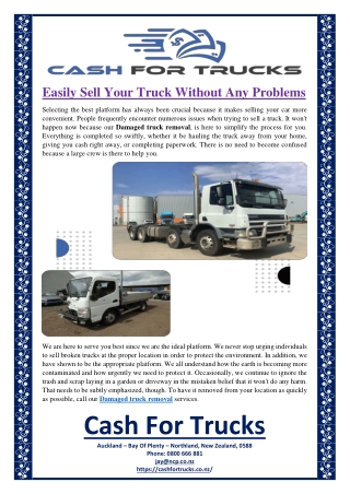 Easily Sell Your Truck Without Any Problems
