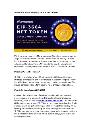 EIP3664 NFT Token Development