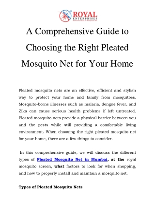 Pleated Mosquito Net in Mumbai Call-7290096086