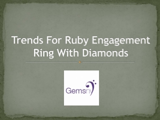 Trending Designs for Ruby and Diamond Rings