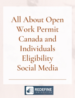 Open Work Permit Canada