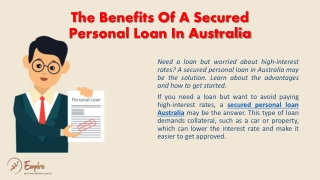 Secured Personal Loan Australia