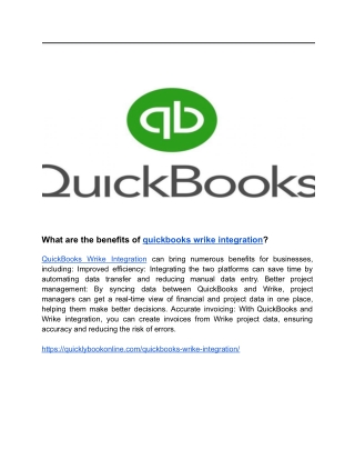 What are the benefits of quickbooks wrike integration