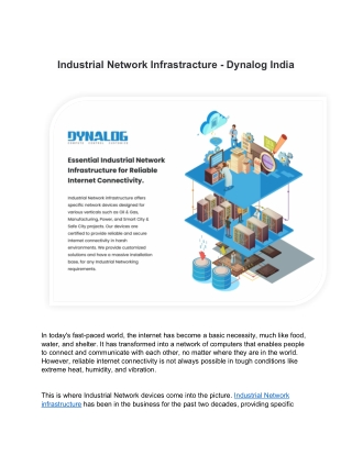 Industrial Network Infrastracture - Dynalog India