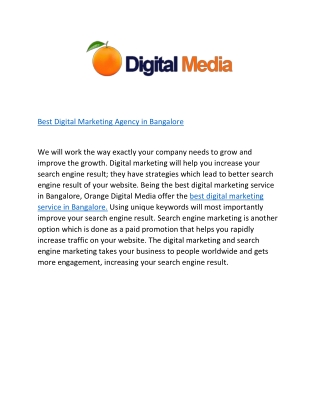 Best Digital Marketing Agency in Bangalore