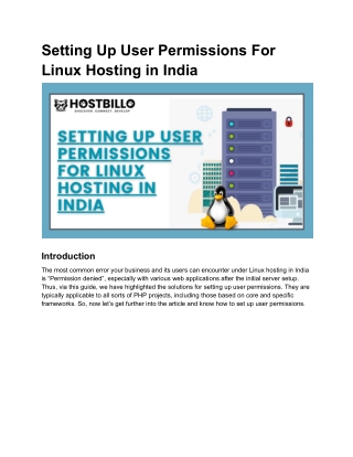 Setting Up User Permissions in Linux shared Hosting in India (1)