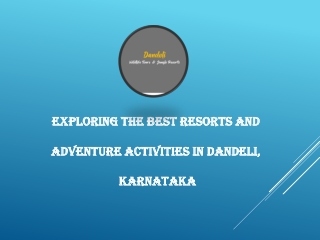 Exploring the Best Resorts and Adventure Activities in Dandeli, Karnataka