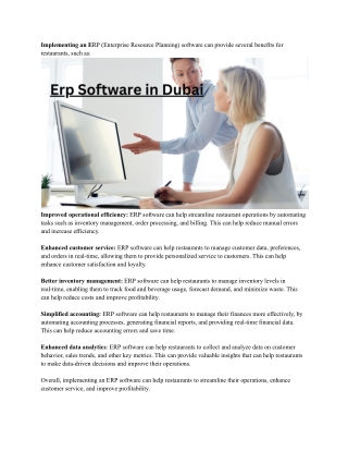 Erp Software in Dubai