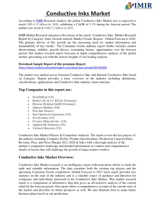 Conductive Inks Market