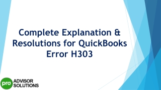 Easy troubleshooting guide to fix QuickBooks Error H303