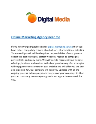 Online Marketing Agency near me