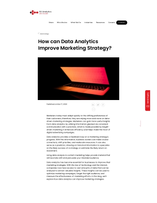 How can Data Analytics Improve Marketing Strategy?