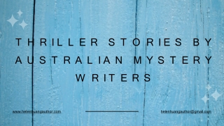 Thriller stories by Australian mystery writers