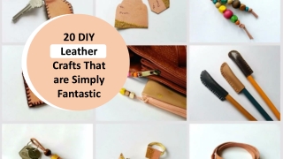 20 DIY Leather Crafts That are Simply Fantastic