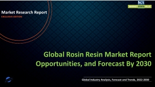 Rosin Resin Market Report Opportunities, and Forecast By 2030