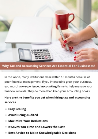 Why Tax and Accounting Services Are Essential For Businesses?