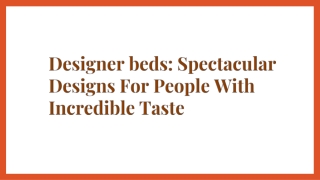 Modern and Chic: Discover Our Stylish Designer Bed from Urbanwood Furniture