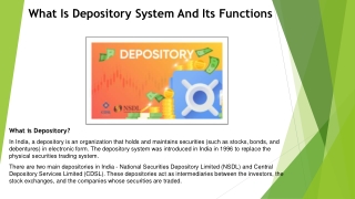 What Is Depository System And Its Functions2