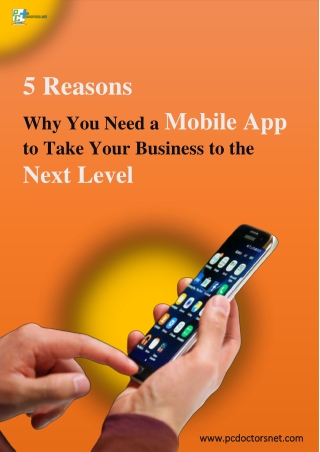 5 Reasons Why You Need a Mobile App to Take Your Business to the Next Level