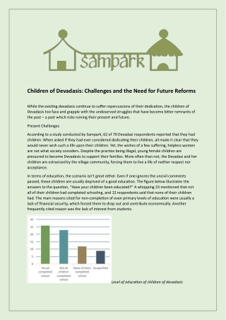 Children of Devadasis: Challenges and the Need for Future Reforms