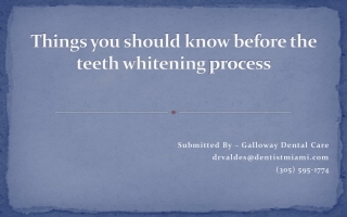 Things you should know before the teeth whitening