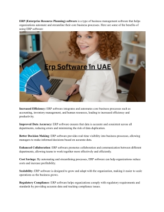 Erp Software in UAE